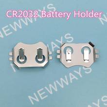 10Pcs/Lot Cr2032 Battery Holder Cr2032 Copper Button Battery Holder 2024 - buy cheap