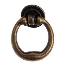 1pc Ring Handle Antique Bronze Pull 46x36mm w/screw Drawer Door Cabinet Vintage Jewelry Chest Kitchen Bathroom Cupboard Decora 2024 - buy cheap