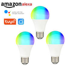 New WiFi Bulbs E27 9W LED Smart Light Bulb Neon Changing Lamp Dimmable Voice Control For Alexa Google Assistant Tuya Zigbee3.0 2024 - buy cheap