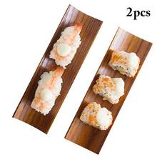 Kapmore 2Pcs/Set Dessert Plate Simple Multifunctional Snack Plate Natural Wooden Plate For Sushi Tableware Accessories 2024 - buy cheap