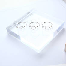 Женское кольцо с геометрическим рисунком, простое треугольное кольцо с квадратным открытым кристаллом, кольцо для женщин, 2019 2024 - купить недорого