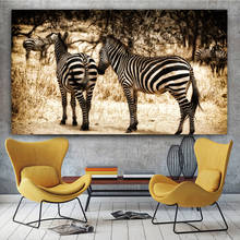 RELIABLI arte lienzo pintura Zebra bosque ojos póster Quadro Animal carteles e impresiones arte de la pared para sala de estar sin marco 2024 - compra barato