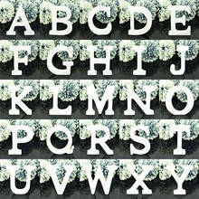 Letras del alfabeto de madera blancas para decoración del hogar, accesorios de fotografía para decoración de boda, cumpleaños, bricolaje, 8cm, 1 ud. 2024 - compra barato