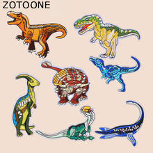 ZOTOONE Cute Dinosaur Patch Animal Sticker for Kids Iron on Patches for Clothing T-shirt Heat Transfer Diy Accessory Appliques G 2024 - buy cheap