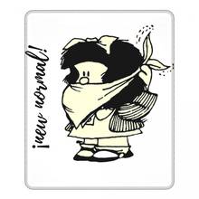 Mafalda dos desenhos animados legal mouse pad tapete à prova dwaterproof água almofadas de borracha natural mesa de computador decoração capa 2024 - compre barato