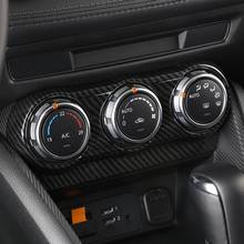 Cubierta de interruptor de aire acondicionado ABS, accesorios de estilo de fibra de carbono para Mazda CX-3 CX 3 2016 2017 2018 2024 - compra barato