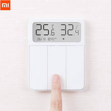 Original Xiaomi Mijia Smart Screen Display Wall Switch Remote Control Wireless 3Keys Temperature Humidity Display For Smart Home 2024 - buy cheap