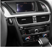 Panel de CD de fibra de carbono para consola central de coche, pegatina de envoltura de salida de aire, embellecedor de navegación, decoración Interior de coche, para Audi A4, A5, S5 2024 - compra barato
