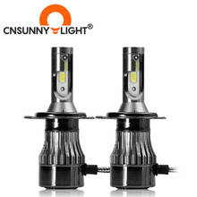 CNSUNNYLIGHT 3000K 4300K COB H7 LED H4 H11 H8 H1 9005 9006 HB3 HB4 H3 881 Auto Headlight Bulbs 72W 12000Lm LED Car Light Styling 2024 - buy cheap