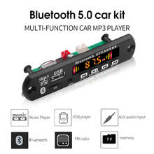 Placa com controle de áudio e tela bluetooth 5.0, módulo de áudio mp3 sem fio 5v/12v wma decodificador com suporte usb tf rádio fm para carro 2024 - compre barato