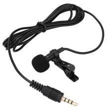 Portable 3.5mm Jack Mini Wired Clips-on Lapel Lavalier Microphone Mic External Buttonhole Microphones for Mobile Phone PC 2024 - buy cheap