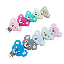 Chenkai 50PCS Cute koala Silicone Pacifier Clip Animals holder Teethers For DIY Baby Nursing Soother Clips Chains Accessories 2024 - buy cheap