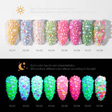 Feilang-cristal luminoso para manicura, seis piezas, tamaño variado, SS4-SS12, diamantes de imitación, purpurina, joyería que brilla en la oscuridad 2024 - compra barato