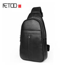 AETOO-Bolso de pecho informal de cuero para hombre, bandolera deportiva de cuero de alta capa 2024 - compra barato