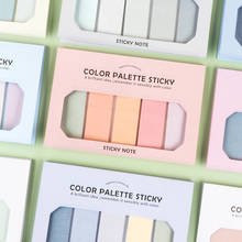 100 pages/set Color Palette Sticky Notes Cute Planner Sticker Memo Sheets Pad Page Flags To Do List School Office Supplies 2024 - buy cheap