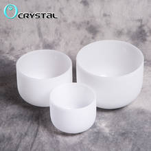 8" 10" 12" set of 3 PCS Chakra with any note C D E F G A B Frosted Quartz Crystal Singing Bowls yoga 2024 - buy cheap