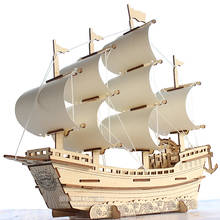 Wooden Jigsaw 3D Model Ship Assembling Wooden DIY Hand-made Children's Puzzle Boy and Girl Toys Educational Toys BB50PT 2024 - buy cheap