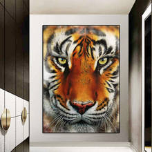 Canvas Paintings Animal Art Tiger Head Wall Art Posters and Prints Modern Home Decor Wall Pictures For Bedroom Cuadros No Frame 2024 - buy cheap