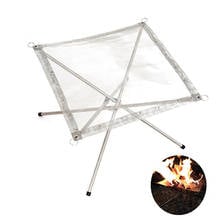 Folding Stove Pit Stand Fuel Rack Steel Mesh Fire Frame Wood Charcoal Camping Tool Outdoor Protable Fire Stand with Collapsing 2024 - buy cheap