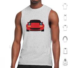 Camiseta sin mangas de Anime Kawaii Miata, chaleco 100% algodón, Miata, Mazda, Mx5, dibujos animados, coche de carreras, Jdm, Japón y Japón 2024 - compra barato