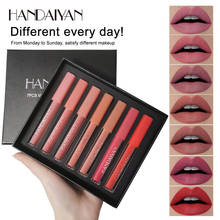 6pcs/7pcs HANDAIYAN Lip Gloss set liquid lipstick set non-stick matte gloss makeup waterproof long lasting maquillaje gift box 2024 - buy cheap