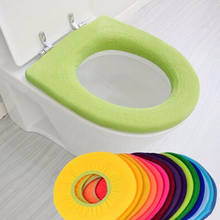 Calentador de asiento de inodoro para baño, cubierta de asiento de inodoro suave y cómoda para bebé, abrigo de inodoro lavable colorido, 1 unidad 2024 - compra barato