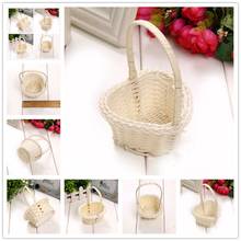 1Pcs Hand-woven Storage Baskets Mini Plastic Weaving Storage Baskets Fabric Flower Basket Fruit Rattan Cosmetics Tea Picnic Bags 2024 - buy cheap