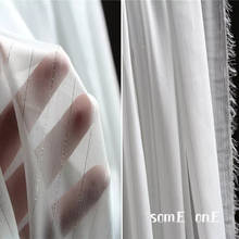 White Striped Chiffon Fabric Silver Thread DIY Patchwork Doll Decor Shirt Skirt Dress Designer Fabric 2024 - buy cheap