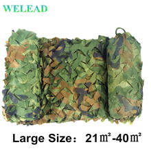 WELEAD-Redes de camuflaje reforzado con bosque militar para caza, sombra de jardín, Gazebo, tamaño grande 3x7M 5x5M 4x6M 4x8M 4x9M 3x8M 3x9 2024 - compra barato