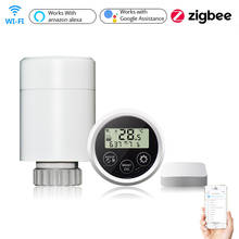 Zigbee-termostato inteligente com wifi, atuador programável, regulador de temperatura, controle de voz para tuya, alexa, google 2024 - compre barato