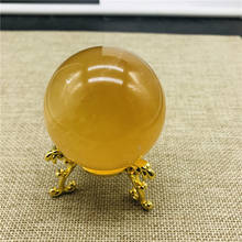 Decoração doméstica gemston com esfera de cristal de quartzo, citrino natural + suporte 2024 - compre barato
