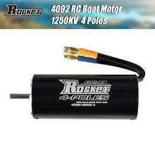 Foguete quente 4092 à prova d12água brushless motor 1250kv 4 pólos para traxxas m41 catamarã spartan 1000mm rc barco 2024 - compre barato