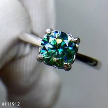 KJJEAXCMY fine jewelry green Mosang Diamond 925 sterling silver new women ring support test fashion hot selling 2024 - buy cheap