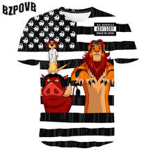 Boys Anime Print Clothes Girls 3D Cartoon T-shirt Lion King Costume Children 2020 Summer Clothing Kids Tees Baby Tshirts 2024 - buy cheap