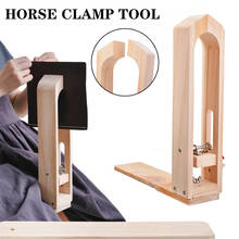 1PC Horse Clamp Tools Wooden Clip Leather Craft Hand Stitch Lacing Fixed Wooden Frame Horse Clamp Tools 2024 - buy cheap