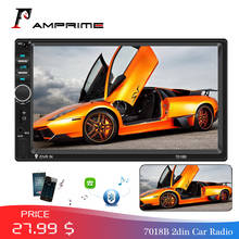 Amprime 7018b autoradio 2din rádio do carro multimídia mp5 player 7 "auto estéreo bluetooth 2din mirrorlink automático tf/usb/fm com câmera 2024 - compre barato