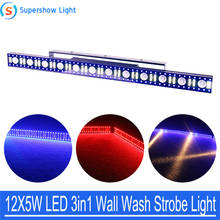 Beam Wash Strobe 3IN1 Light 12X5W LED Wall Wash Light 5/14/75 Channels DMX512 RGB LED Bar Wash Stage Light Music Dj Party Light 2024 - buy cheap
