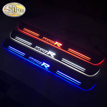 SNCN-Pedal de bienvenida para coche Honda Civic, luz de umbral de puerta, resistente al agua, acrílico, LED móvil, placa de desgaste, Tipo R 2016 - 2019 2024 - compra barato