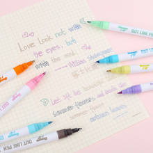 Caneta marcador, artigo de papelaria e escritório, caneta marcadora colorida para caligrafia e desenho, material escolar 2024 - compre barato