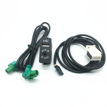 AUX-IN de Audio para coche, adaptador de datos USB, botón de interruptor, arnés de cableado para BMW E60, E61, E63, E64, E87, E90, F25, F02, F03, F04, F12, F13 2024 - compra barato