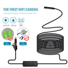 KPIOCCOK 1M 2M 8MM Endoscope Camera Flexible IP67 Waterproof 1280 * 720 Inspection Borescope Camera For Android IPhone PC 2024 - buy cheap
