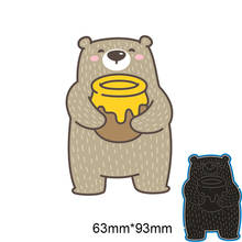 New Metal Cutting Dies Bear with honey for card DIY Scrapbooking stencil Paper Craft Album template Dies 69*93mm 2024 - buy cheap