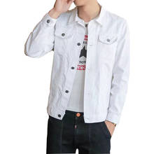 Jaqueta para homem 2020 nova modis denim jaqueta masculina versão coreana do fino masculino jaqueta preta tendência bonito estudante jaqueta 2024 - compre barato