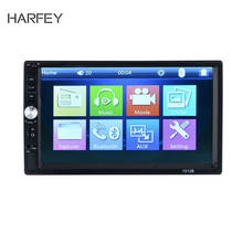 Harfey-sistema multimídia automotivo universal, reprodutor com tela touch de 7 polegadas, 2 din, mp5, rádio, bluetooth, câmera de backup 2024 - compre barato