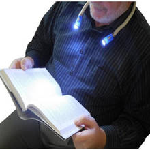 Гибкие Handsfree светодиодный шеи светильник, лампа для чтения книг, ночное вспышка светильник походный светильник GQ 2024 - купить недорого