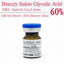 Glycolic Acid 60% 5ml aha glycolic peeling acid beauty salon remove acne pockmark peeling treatment dermabra-sion 2024 - купить недорого