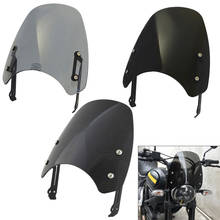 Windscreen Windshield Fly Screen Shield Wind Deflector with Bracket For DUCATI Scrambler 400 800 2015 2016 2017 2018 2019 2020 2024 - buy cheap