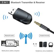 Transmissor e receptor de áudio sem fio 2 em 1, transmissor e receptor de áudio com interruptor para tv 5.0mm, adaptador bluetooth aux para fone de ouvido e mp3 em casa 2024 - compre barato