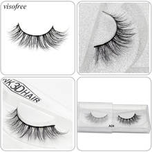 visofree 1 pair 3d mink lashes wholesale  100% real mink fur Handmade crossing lashes individual strip thick lash 04 2024 - buy cheap