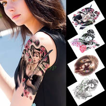 Водонепроницаемая Временная тату-наклейка в японском стиле, сексуальная девушка, меч, цветы, тату, флэш-тату, поддельные татуировки для женщин и мужчин 2024 - купить недорого